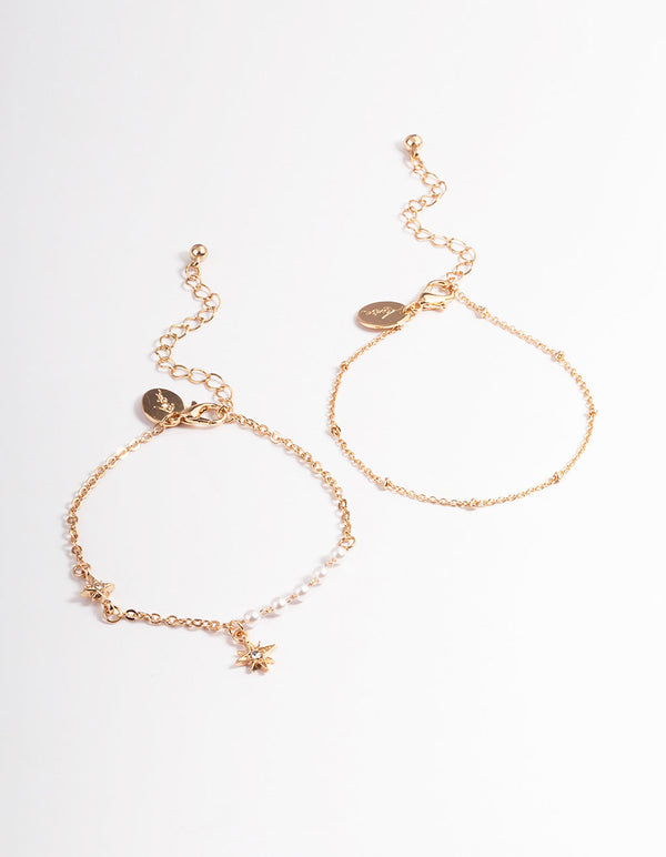 Gold Pearl & Celestial Bracelet Pack