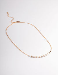 Gold Pearl Smile Necklace - link has visual effect only