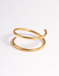 Gold Plated Surgical Steel Double Twist Nose Ring - link has visual effect only
