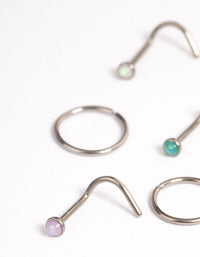 Titanium Blue Pastel Nose Stud 6-Pack - link has visual effect only