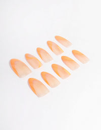 Orange Swirl Press On Nails - link has visual effect only