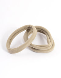 Brown Fabric Hair Tie Pack - link has visual effect only