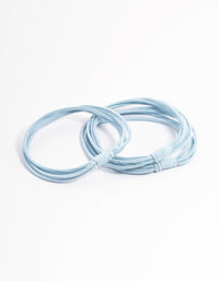Blue Fabric Hair Tie Pack - link has visual effect only