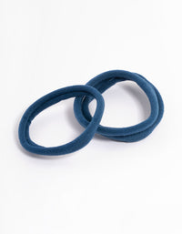 Navy Fabric Hair Tie Pack - link has visual effect only