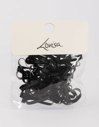 Black Mini Hair Elastics 60-Pack - link has visual effect only