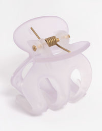 Lilac Three Prong Mini Hair Claw Clip - link has visual effect only