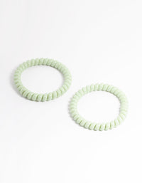 Green Plastic Narrow Hair Spiral Pack - link has visual effect only