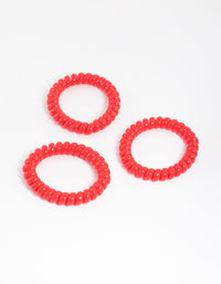 Red Plastic Large Hair Spiral Pack - link has visual effect only