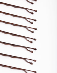 Coated Brown Bobby Pin 10-Pack - link has visual effect only
