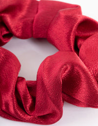 Maroon Fabric Satin Scrunchie - link has visual effect only