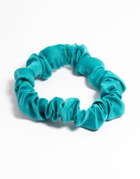 Teal Farbic Narrow Scrunchie - link has visual effect only