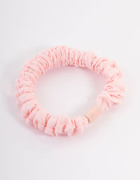 Pink Fabric Clamp Thin Scrunchie - link has visual effect only