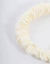 Cream Fabric Clamp Thin Scrunchie - link has visual effect only