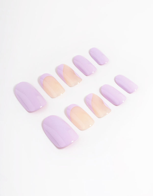 Lilac French Tip Press On Nails