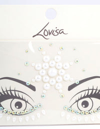 Acrylic Pearl Cluster Face Jewels - link has visual effect only