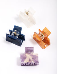 Acrylic Mini Rectangle Claw Clip 4-Pack - link has visual effect only