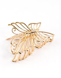 Gold Detail Butterfly Claw Clip - link has visual effect only