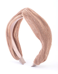 Blush Fabric Metallic Twist Headband - link has visual effect only