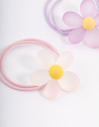 Kids Fabric Flower Bubble Stretch Hair Ties - link has visual effect only