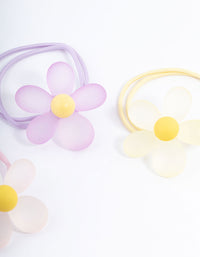 Kids Fabric Flower Bubble Stretch Hair Ties - link has visual effect only