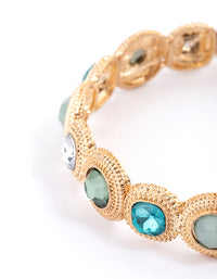 Gold Mixed Stone Etched Bracelet - link has visual effect only
