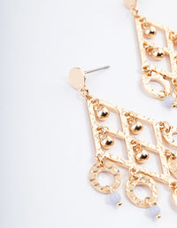 Gold Statement Drop Earrings - link has visual effect only