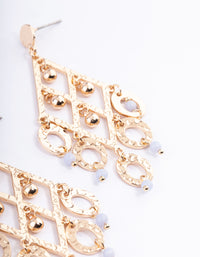 Gold Statement Drop Earrings - link has visual effect only