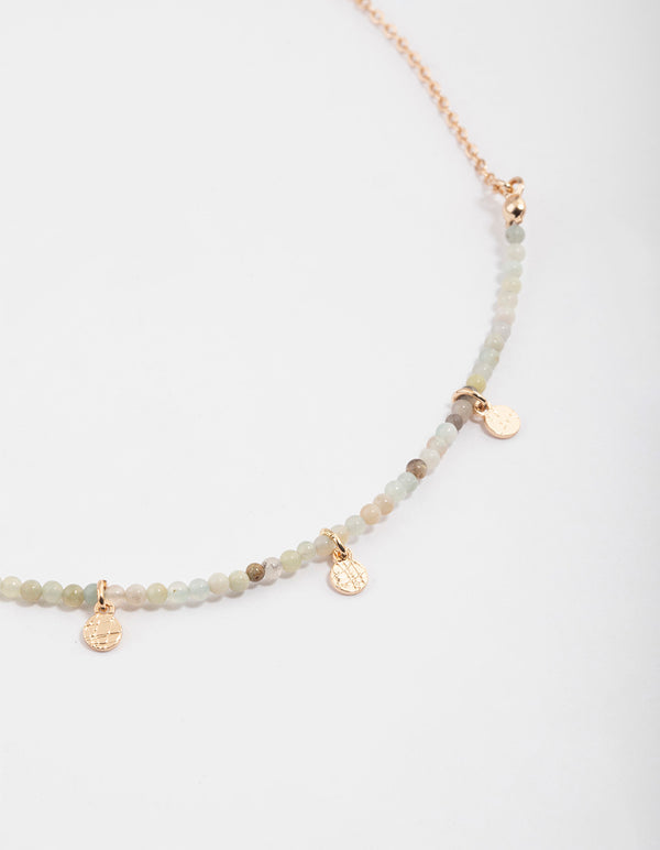 Gold Aventurine Disc Choker