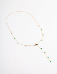Gold Aventurine Lariat Necklace - link has visual effect only