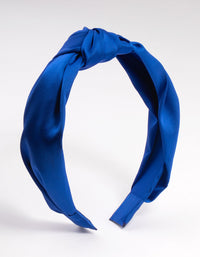 Blue Fabric Twist Knot Headband - link has visual effect only