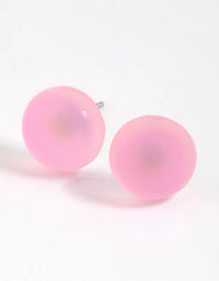 Pink Matte Bubble Stud Earrings - link has visual effect only