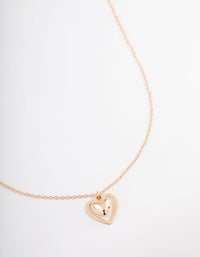 Gold Puffy Heart Necklace - link has visual effect only
