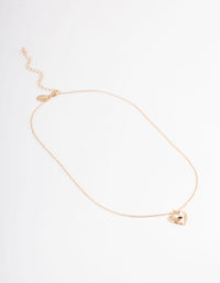 Gold Puffy Heart Necklace - link has visual effect only