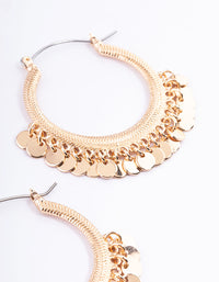 Gold Round Hoop Tiny Centre Earrings - link has visual effect only