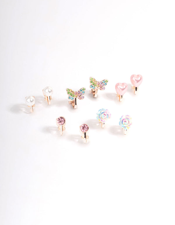 Girls' Summer Strawberry Screw Back 14K Gold Earrings - in Season Jewelry