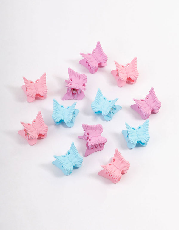 Kids Multi-Coloured Butterfly Claw Clip Pack