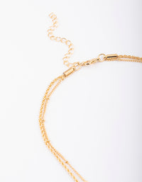 Gold Twist Station Necklace & Earrings Set - link has visual effect only