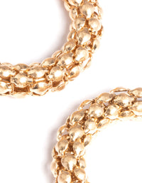 Gold Beaded Hoop Earrings - link has visual effect only