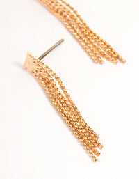 Gold Mini Tassel Earrings - link has visual effect only