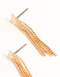 Gold Mini Tassel Earrings - link has visual effect only