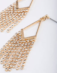 Gold Bling Tassel Dangle Earrings - link has visual effect only