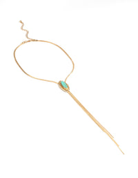 Gold Western Turquoise Bolo Necklace - link has visual effect only