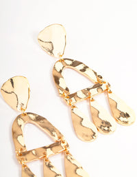 Gold Textured Dangle Earrings - link has visual effect only