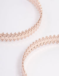 Rose Gold Stamp Hoop Earrings 40mm - link has visual effect only