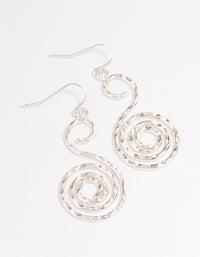 Silver Swirl Drop Earrings - link has visual effect only