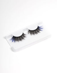 Black & Blue Accent Fake Eyelashes - link has visual effect only