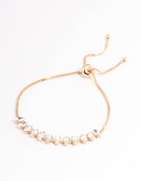 Gold Marquise Stone Toggle Bracelet - link has visual effect only