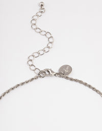 Rhodium Rope Chain Choker - link has visual effect only