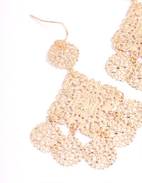 Gold Filigree Fine Drop Earrings - link has visual effect only