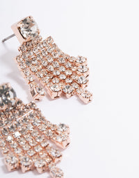 Rose Gold Stud Mini Jingle Drop Earrings - link has visual effect only